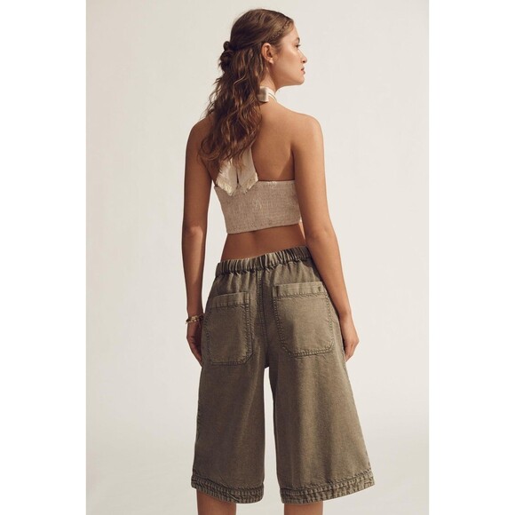 Pilcro Anthropologie Pull-On Gaucho Capri Pants Wide Leg Cropped 1X-PS 279853 - Picture 3 of 9
